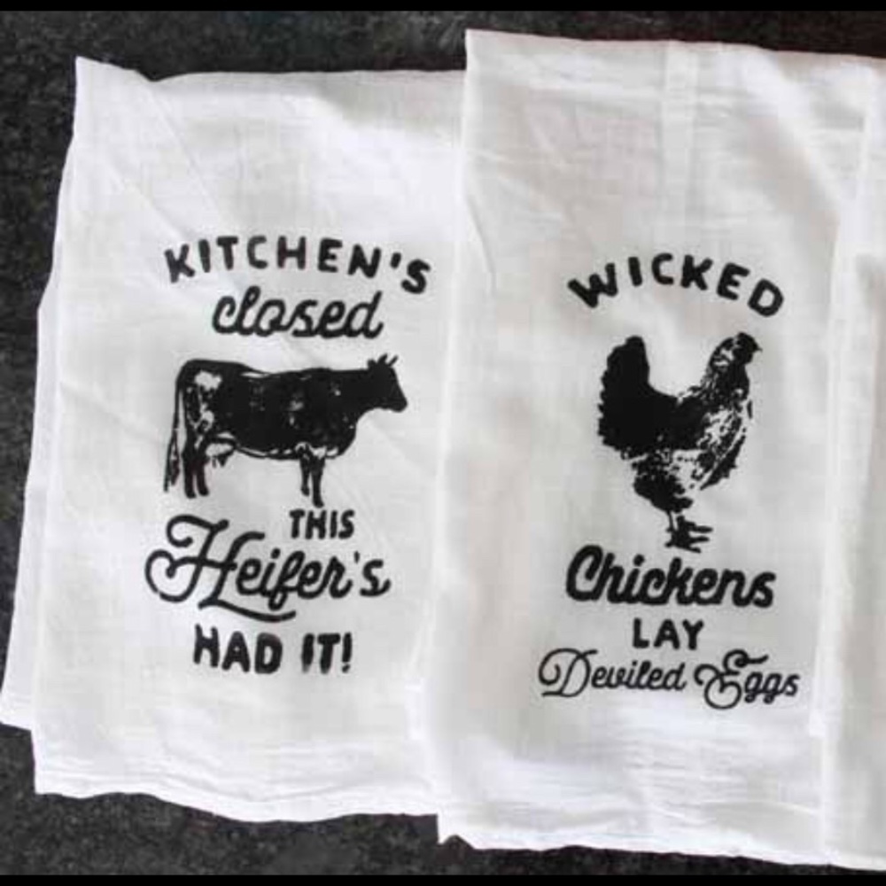 Hand made Decorative Linen Tea Towels 2 for $15